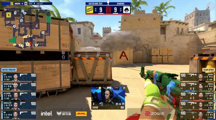 🎮一打九？donk绝境爆轰5杀 sh1ro逆天改命 Spirit赢下NAVI选图
