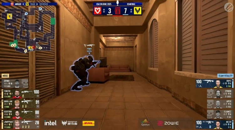 🎮就在今天？xertion火力全开 ropz5杀难救小蜜蜂 MOUZ拿下选图