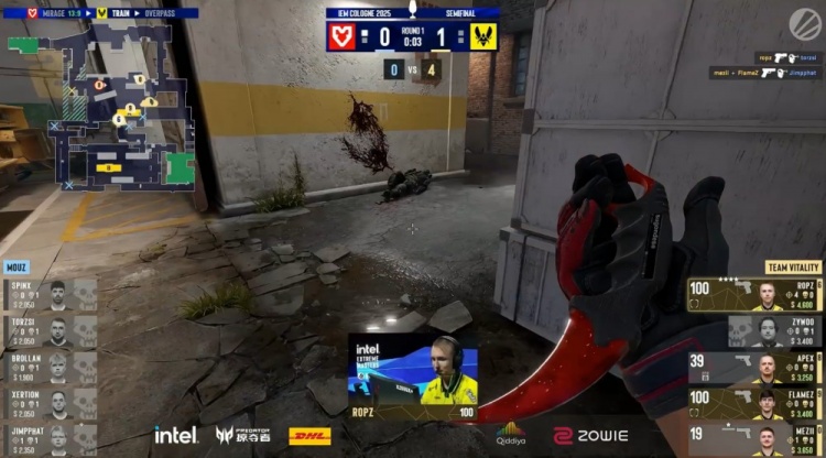 🎮就在今天！MOUZ逆天二打五 手撕"蜂一儿"名牌 掀翻VIT进决赛