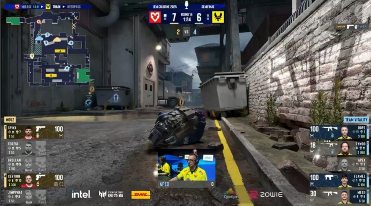 🎮就在今天！MOUZ逆天二打五 手撕"蜂一儿"名牌 掀翻VIT进决赛