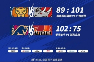 NBL常规赛第十五轮战报：盐南苏科雄狮不敌广西威壮，香港金牛大胜湖北文旅