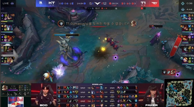 🎮多兰越抓越肥 Way超鬼0-11 KT一泻千里遭横扫 极速充满T1电量