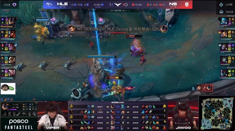 🎮小花生猴子金箍棒敲晕Jiwoo Kingen团战只找宙斯 HLE赢首局