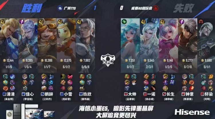 🎮八进夏决！AG将TTG斩于马下成功完成八连夏决成就 AG 4-2 TTG