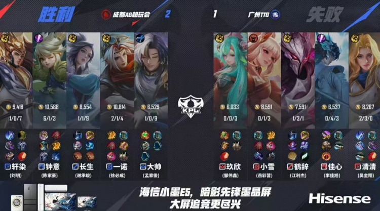 🎮八进夏决！AG将TTG斩于马下成功完成八连夏决成就 AG 4-2 TTG