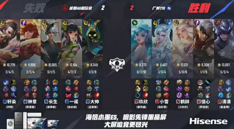 🎮八进夏决！AG将TTG斩于马下成功完成八连夏决成就 AG 4-2 TTG