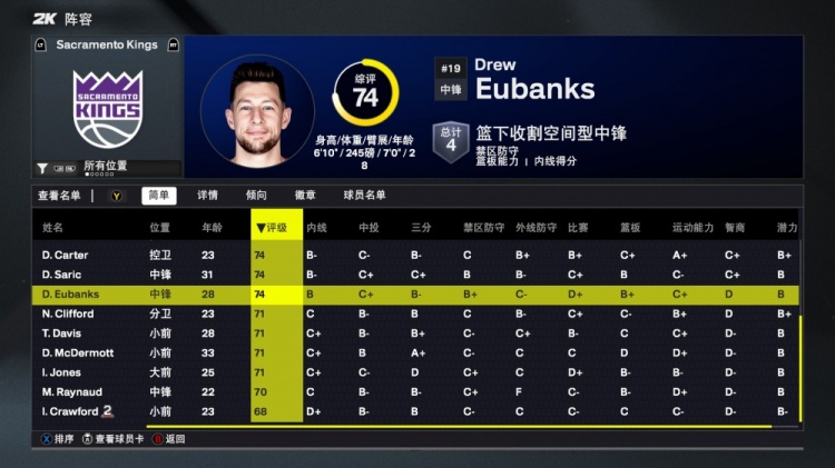 [推荐]2K26国王球员能力值：小萨87最高 拉文&德罗赞85 新援施罗德78(图2)