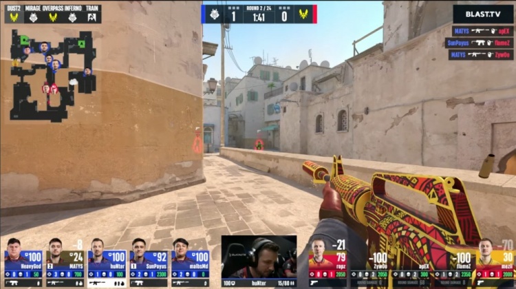 🎮0-6开局Zywoo轰ACE 难救半场2分小蜜蜂 G2以13-3暴打赢图一