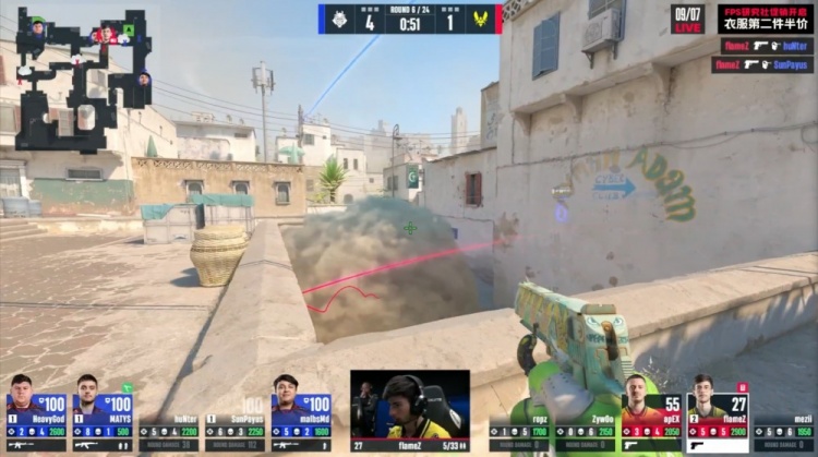 🎮0-6开局Zywoo轰ACE 难救半场2分小蜜蜂 G2以13-3暴打赢图一