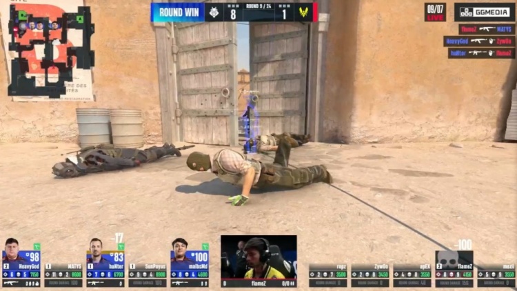 🎮0-6开局Zywoo轰ACE 难救半场2分小蜜蜂 G2以13-3暴打赢图一