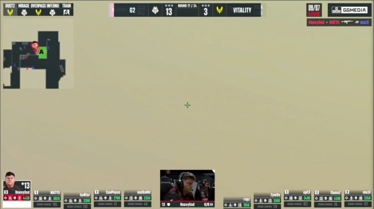 🎮0-6开局Zywoo轰ACE 难救半场2分小蜜蜂 G2以13-3暴打赢图一