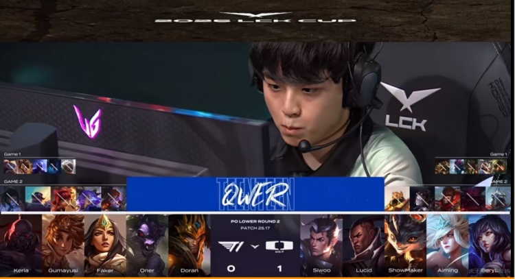 🎮Oner苏醒？Oner皇子五杀收尾Siwoo兰博毫无表现力 T1扳平比分