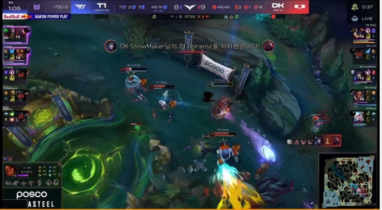 🎮Oner苏醒？Oner皇子五杀收尾Siwoo兰博毫无表现力 T1扳平比分