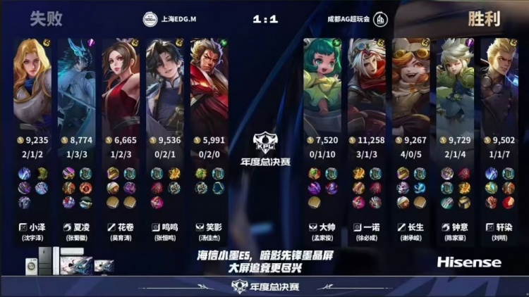 🎮依旧统治！AG打满五局拿下EDG斩获年总首胜！AG 3-2 EDG