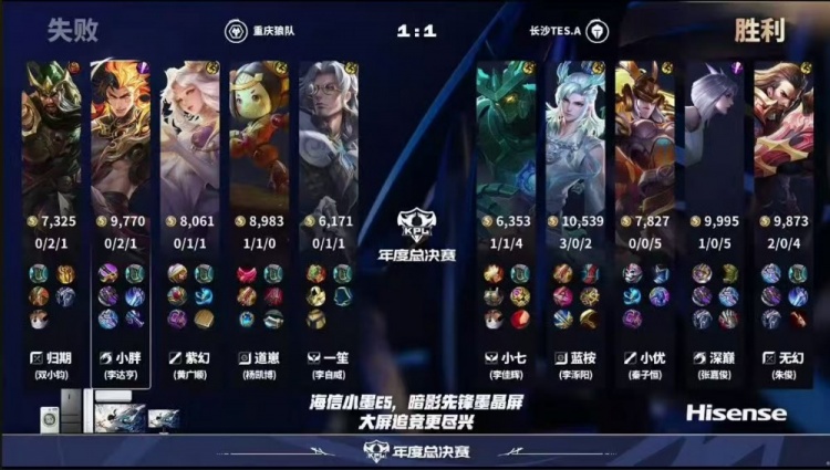 🎮攻擂失败！狼队鏖战五局拿下TES成功斩获两连胜 狼队 3-2 TES