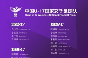 u17女足行程：10月1日赴摩洛哥、10月14日開始參加U17女足世界杯