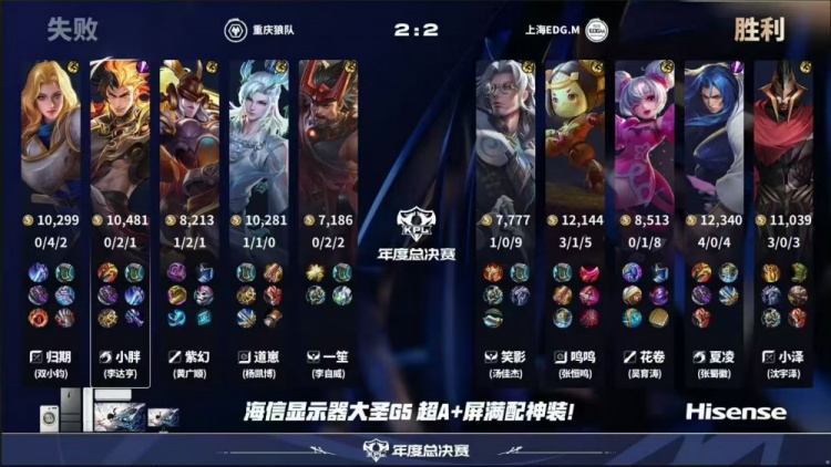 🎮狼队击败EDG斩获三连胜同时送EDG三连败！狼队 3-2 EDG