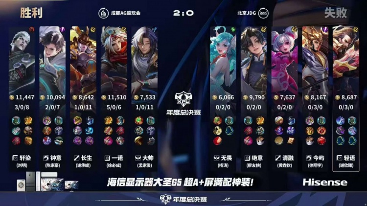 🎮AG零封JDG斩获大场四连胜！AG成为大师组第一！AG 3-0 JDG