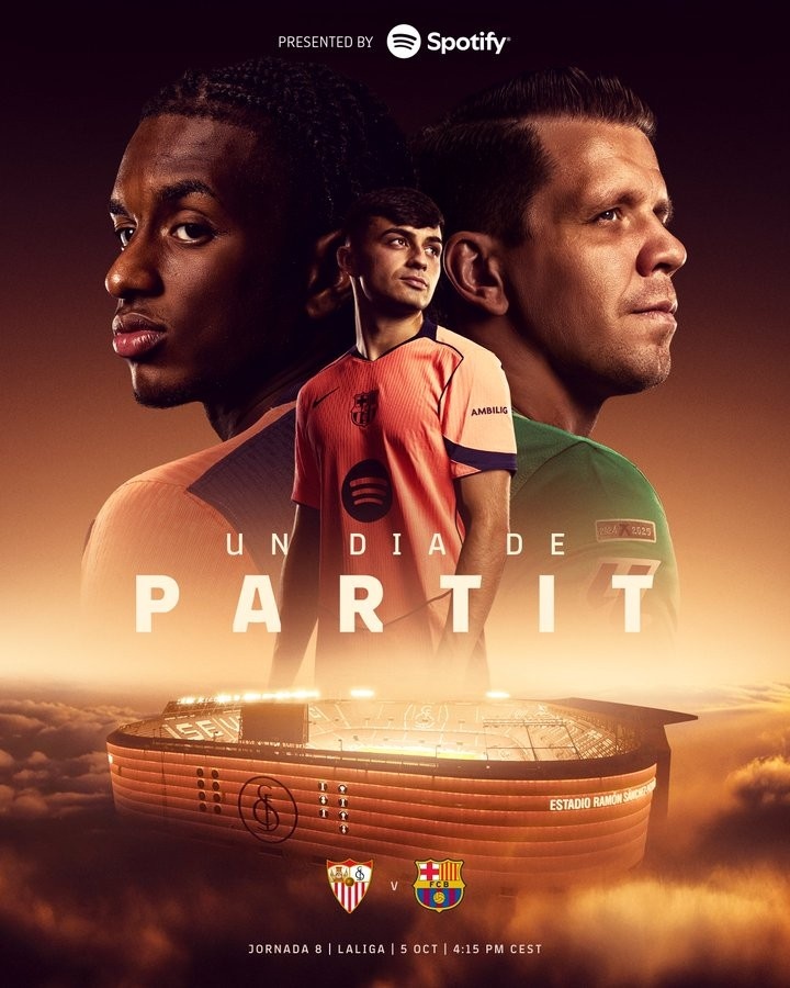 有大片的味道了巴萨晒海报，预热客战塞维利亚