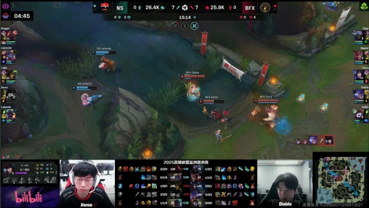 🎮请神哥哥？Diable芸阿娜闪现向前爆杀Jiwoo BFX让一追二赢NS