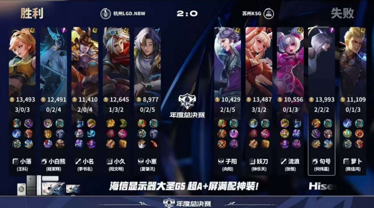 🎮拒绝让二追三！小涵阿离对位单杀妖刀助队取胜 LGD 3-2 KSG