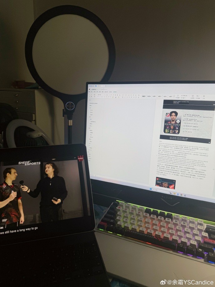 余霜分享工作动态：还有3天！！ 每次做功课都觉得在写编年史