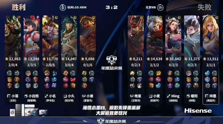 【蜗牛电竞】🎮相信暖阳!WB巅峰对决变阵野核老虎发挥拿下LGD WB 4-3 LGD