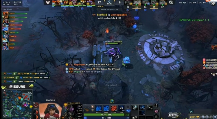 【QY球友会】🎮Ws大鱼人疯狂被针对 Scofield绝活小强立功 VG被Heroic淘汰