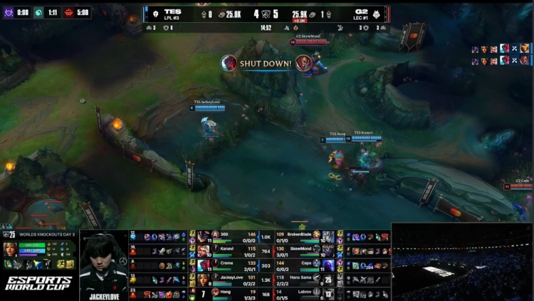 【QY球友会】🎮脖子捂汗!JKL脸探草丛炸线 Hang免费牛肉吃爽蒙多 G2扳回一城