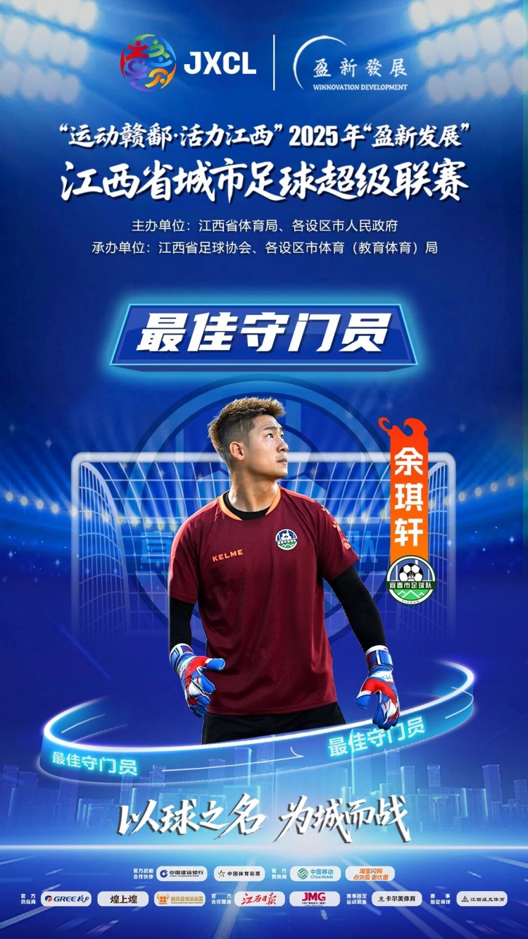 【体育资讯】2025赣超各奖项公布:赣州队包揽三项最佳,卢欣获最佳球员+金靴(图4) undefined
