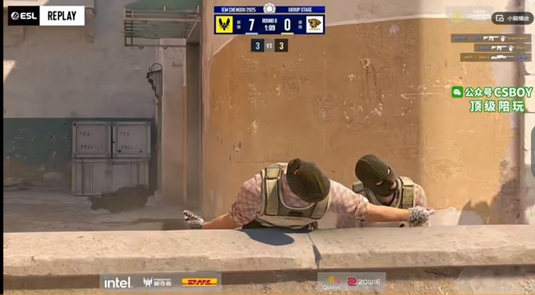 🎮被当人机！A门猛绕flameZ爽刷数据 ZywOo跳狙助小蜜蜂赢图一