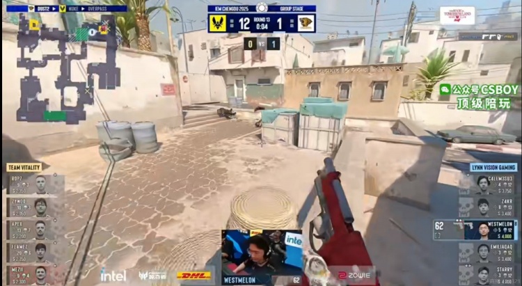 🎮被当人机！A门猛绕flameZ爽刷数据 ZywOo跳狙助小蜜蜂赢图一