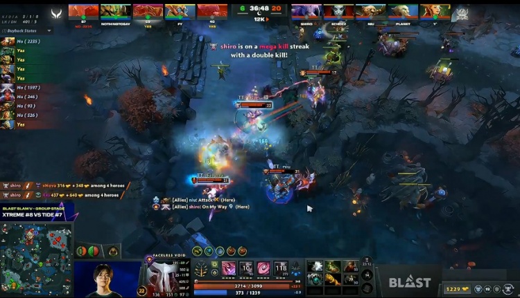 🎮BLAST5:XG空有控制没有输出 战车女王虚空精准跳后击杀取胜