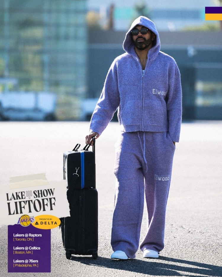 【球迷看点】开启东部三连客!湖人登机照:里夫斯似八村小弟 范德彪化身潮男(图4) undefined