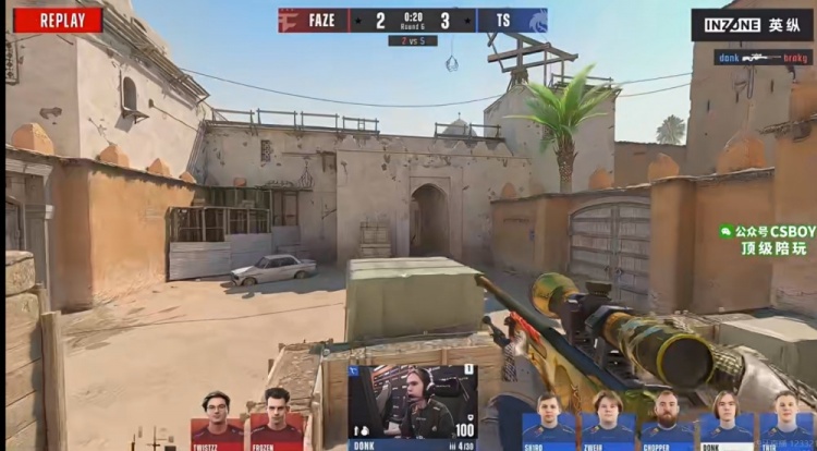 🎮指挥完爆了啊！donk大狙拿下首日第二次五杀 Spirit击败FAZE