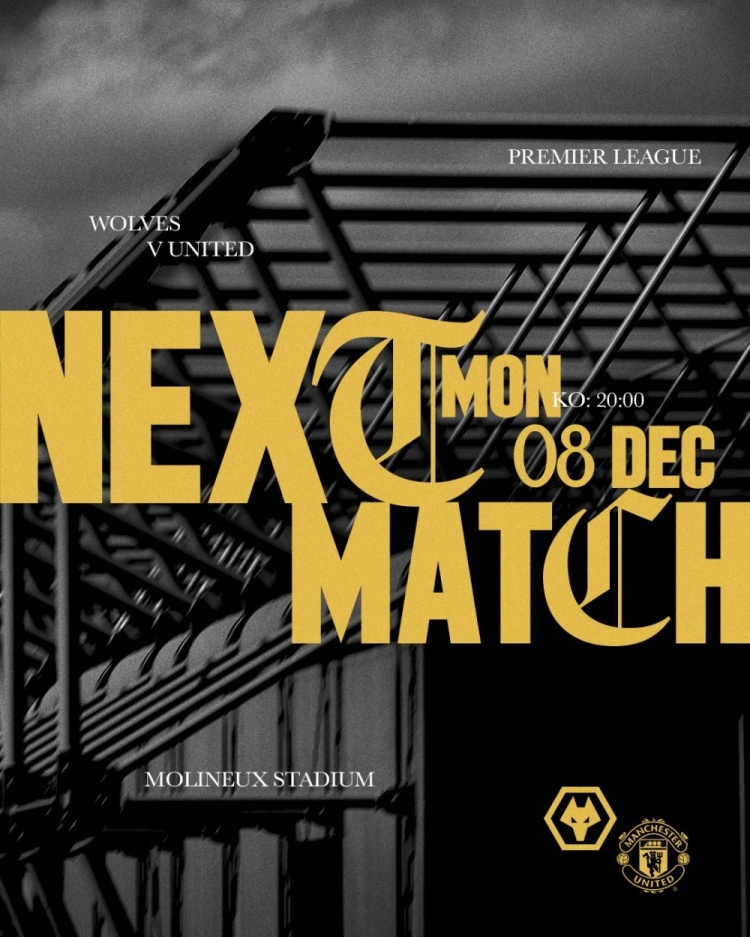 对阵副班长!曼联社媒发布海报,预热客战狼队比赛