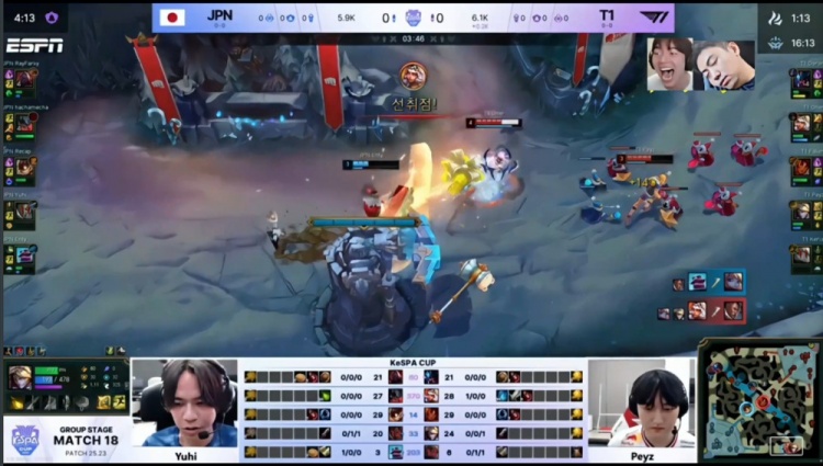 【万博电竞】🎮Cos彬哥?多兰雷克塞旅洞 Peyz左右开弓 T1新阵容轻取JPN