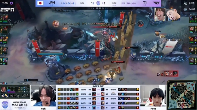 【万博电竞】🎮Cos彬哥?多兰雷克塞旅洞 Peyz左右开弓 T1新阵容轻取JPN