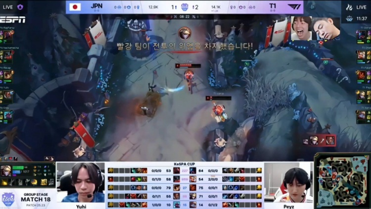 【万博电竞】🎮Cos彬哥?多兰雷克塞旅洞 Peyz左右开弓 T1新阵容轻取JPN