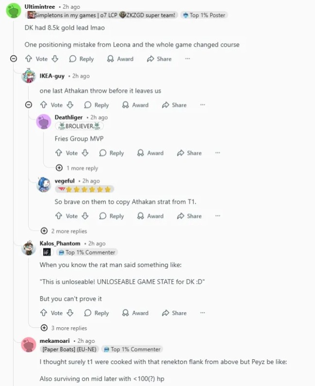 Reddit热议T1胜DK:为什么T1每个AD都这么强,三位都是顶级的选手