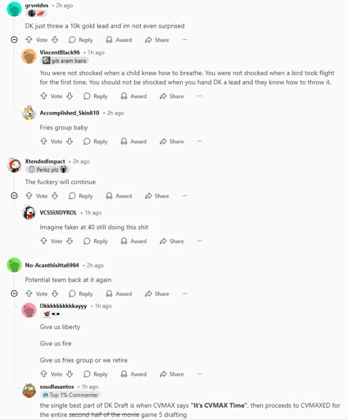 Reddit热议T1胜DK:为什么T1每个AD都这么强,三位都是顶级的选手