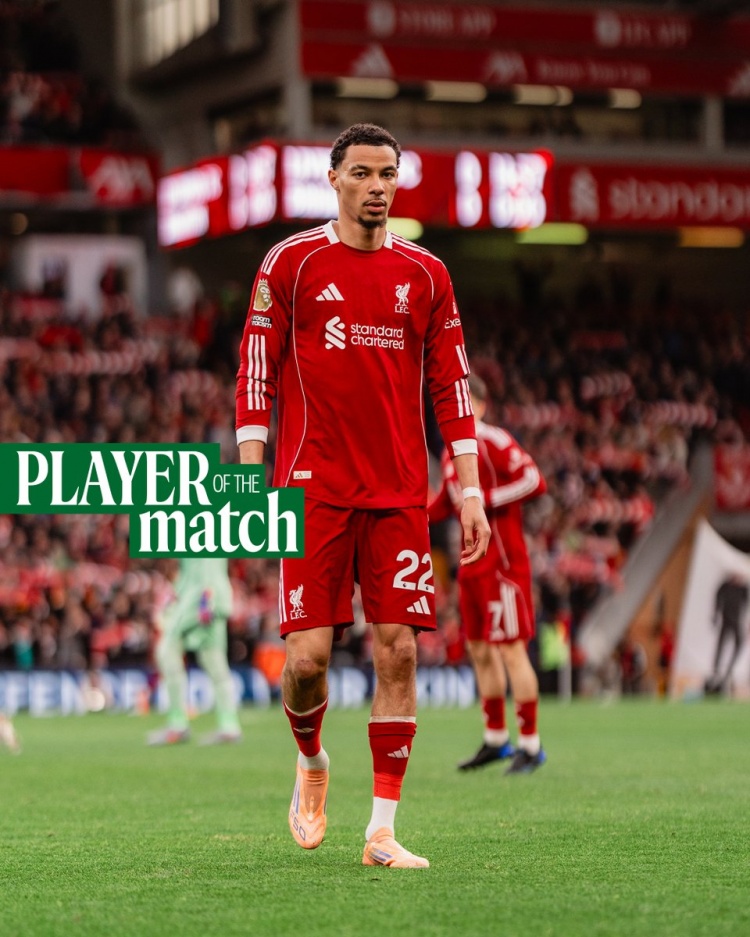 打进两球助球队取胜，埃基蒂克当选利物浦2-0布莱顿队内最佳球员