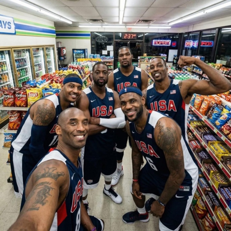 【安东尼】AI以假乱真了!霍华德晒美国队超市合照:詹姆斯/科比/杜兰特在列(图2) 【安东尼】AI以假乱真了!霍华德晒美国队超市合照:詹姆斯/科比/杜兰特在列(图2)