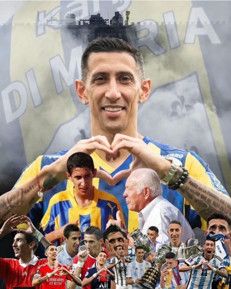 已是传奇！迪马利亚社媒晒海报，纪念职业生涯首秀20周年