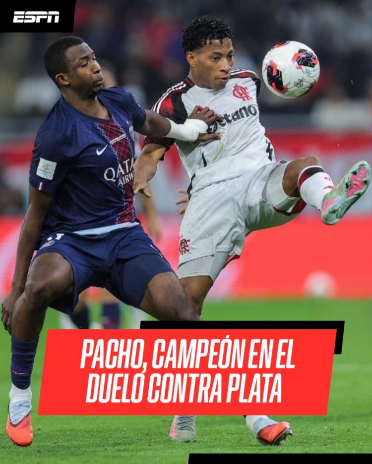 弗拉门戈边锋普拉塔对阵巴黎6次抢断，是8月以来弗拉门戈队内纪录