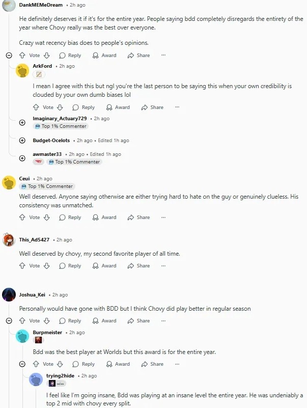 Reddit热议2025LCK awards:标准并不一致 体育精神奖把Faker骗来