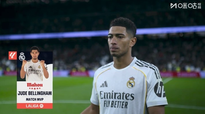 1进球3关键传球！贝林厄姆当选皇马2-0塞维利亚一役全场最佳