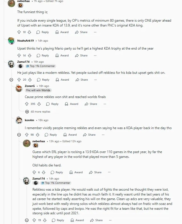 【蜗牛电竞】Reddit热议KDA排名：Chovy在一众AD中格格不入