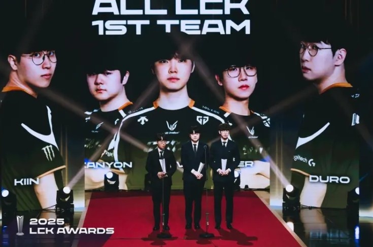 捧获荣誉的瞬间~LCK官方分享LCK颁奖典礼返图