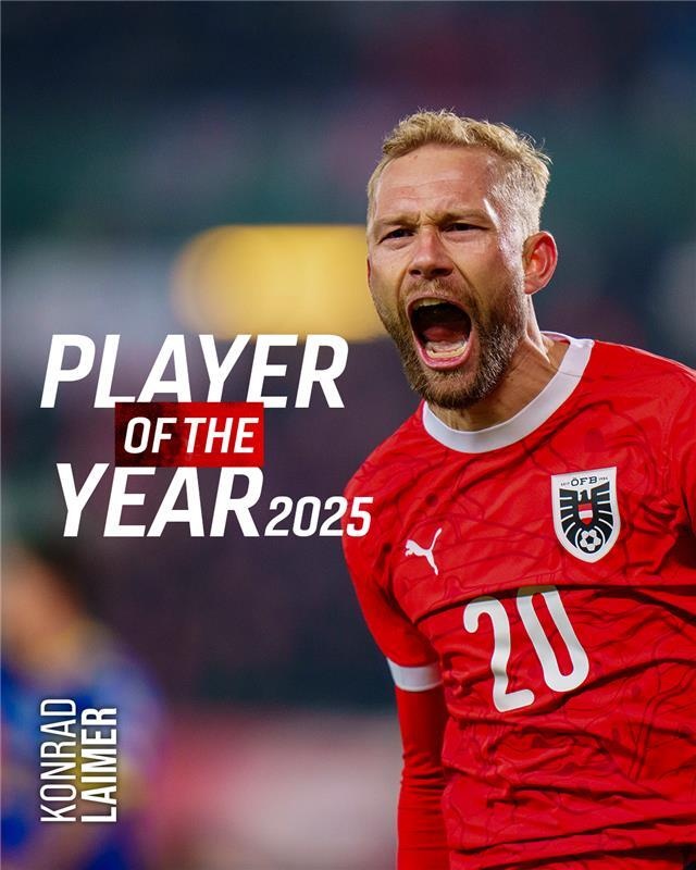 [记者观察]首次当选，官方：拜仁后卫莱默⬆️尔当❕选2025年奥地利足球先生(图1)